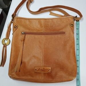 Lucky Brand Caramel Leather Crossbody Bag